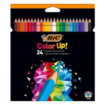 LAPICES COLOR BIC COLOR UP TRIANGULARES 24 COLORES