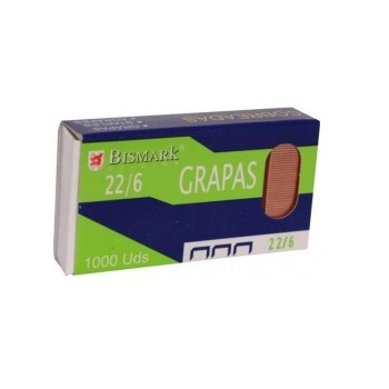 GRAPAS COBREADA BISMARK 22/6 CAJA 1000 UNIDADES