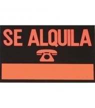 CARTEL ANUNCIADOR SE ALQUILA 50X35CM PVC