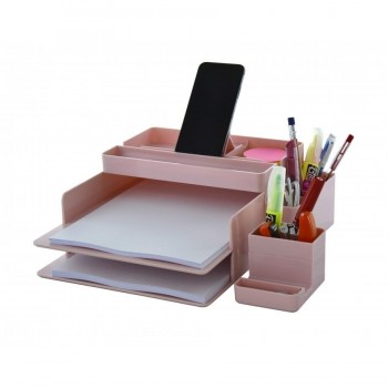 ORGANIZADOR DESK SET COLOR ROSA