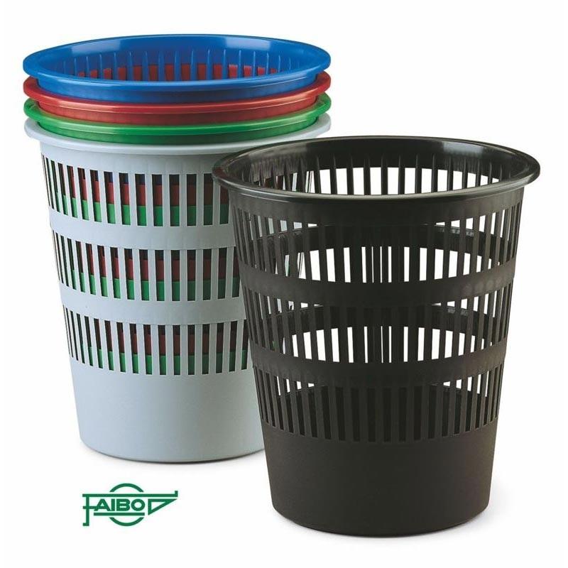 PAPELERA FAIBO REJILLA 12L NEGRA