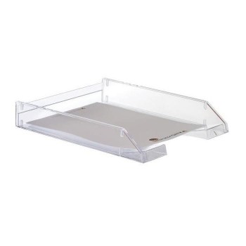 BANDEJA PORTADOCUMENTOS DE SOBREMESA APILABLE 715 260X340X60 CRISTAL POLIESTIRENO 715CSTP