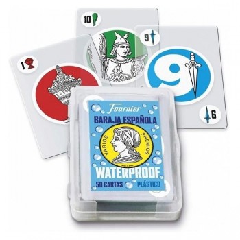 JUEGO DE CARTAS BARAJA ESPAÑOLA WATERPROOF 50 CARTAS FOURNIER