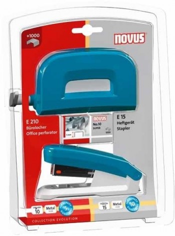 SET GRAPADO NOVUS TWINSET GRAPADORA E15 + TALADRO E210 AZUL