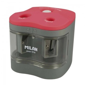 SACAPUNTAS MILAN POWER SHARP A PILAS DOBLE ELECTRICO 7MM X 6,5CM