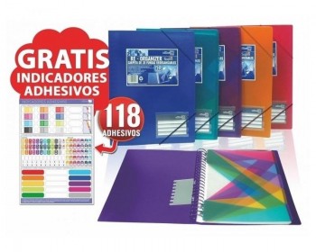 CARPETA DE 20 FUNDAS EXTRAIBLES ESPIRAL DINA4 + SEPARADORES OFFICE BOX