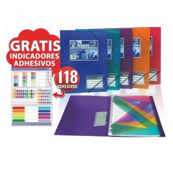 CARPETA DE 40 FUNDAS ESPIRAL DINA4 EXTRAIBLES + SEPARADORES OFFICE BOX