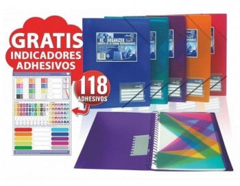 CARPETA DE 50 FUNDAS ESPIRAL DINA4 EXTRAIBLES + SEPARADORES OFFICE BOX