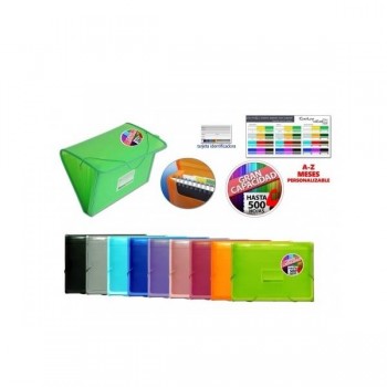 CARPETA CLASIFICADORA CON GOMAS 12 DEPARTAMENTOS GRAN CAPACIDAD COLORLINE  BOLSILLO