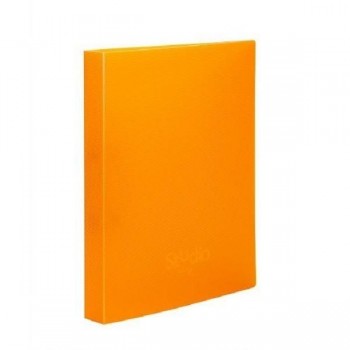 CARPETA 2 ANILLAS 40MM STUDIO PARDO NARANJA