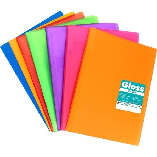 CARPETA DE 30 FUNDAS FOLIO SOLDADAS POLIPLAS GLOSS GRAFOPLAS