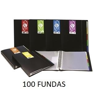 CARPETA DE 100 FUNDAS ESPIRAL DINA4 EXTRAIBLES IN&OUT GRAFOPLAS NEGRA