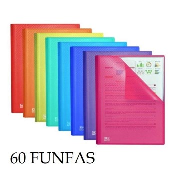 CARPETA DE 60 FUNDAS DINA4 ELBA URBAN POLIPROPILENO TRANSLUCIDO SURTIDO 5 COLORES