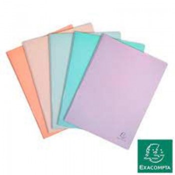 CARPETA FUNDAS (TARIFARIO) EXACOMPTA AQUAREL PPP SEMI-RIGIDO DINA4 60 FUNDAS SURTIDO (5 COL.)