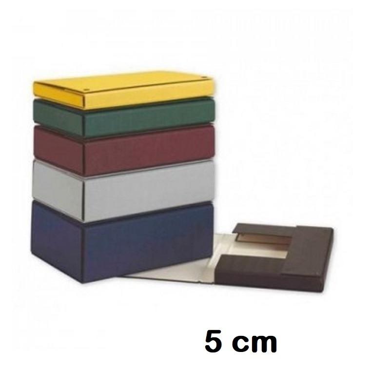 CAJA DE PROYECTOS FOLIO LOMO DE 5CM CON BROCHE PARDO