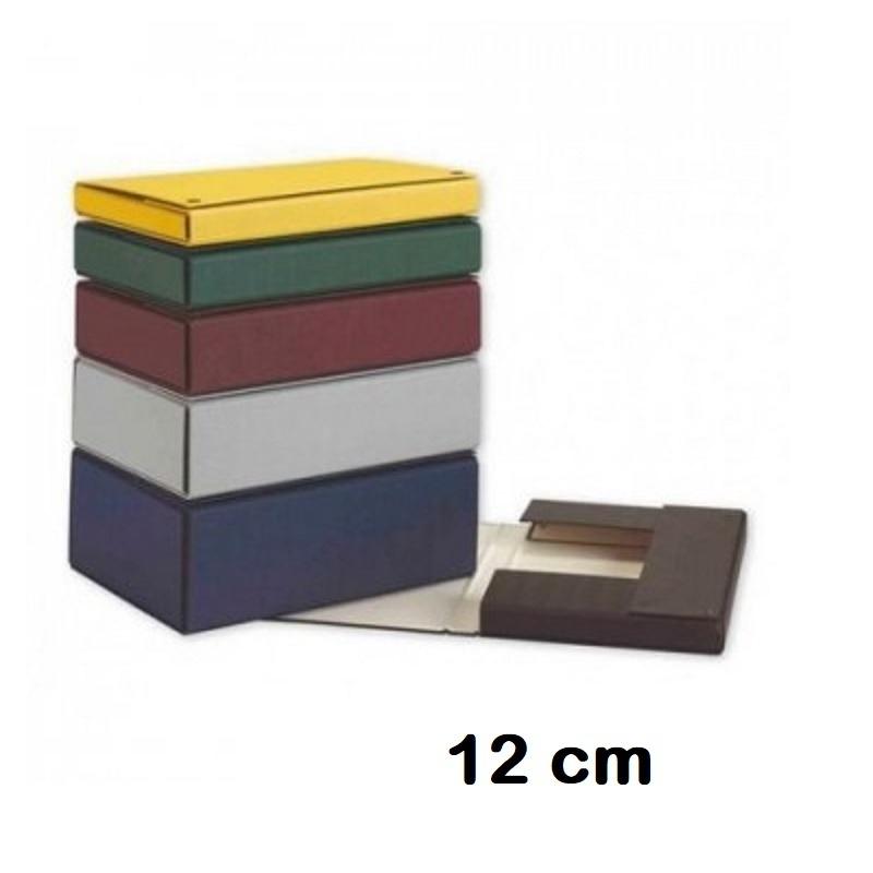 CAJA DE PROYECTOS FOLIO LOMO DE 12CM CON BROCHE PARDO