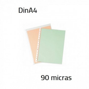 FUNDA MULTITALADRO PARDO PPP 90MICRAS PL.NJ. DINA4 16 TALADROS REFORZADOS PAQUETE DE 100