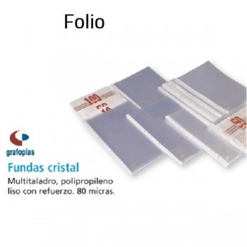 FUNDAS MULTITALADRO FOLIO PPP CRISTAL 80M GRAFOPLAS 05570200