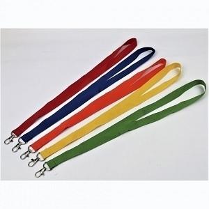 CINTA PLANA PARA IDENTIFICADOR CON MOSQUETON METALICO CORDON 5 COLORES SURTIDO ( 40 )