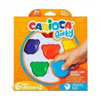 CERAS COLOR CARIOCA TEDDY CAJA DE 6