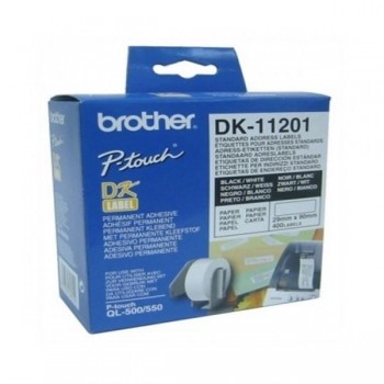 ETIQUETAS BROTHER DE DIRECCION ESTANDAR DE PAPEL 29MMX90MM, 400 UNIDADES (QL710W) DK11201