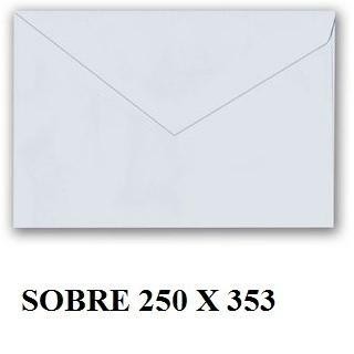 SOBRES 250X353 B4 ENGOMADO BLANCO 100GR CAJA DE 250