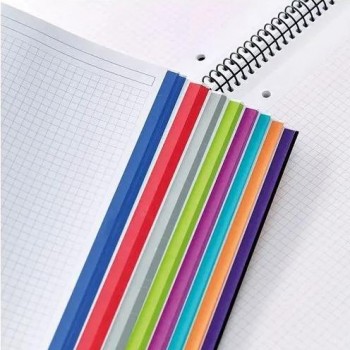 CUADERNO ESP CUADRICULA 5X5 MICROPERFORADO 8 BANDAS DINA4 NOTEBOOK 8 200HOJAS MIQUELRIUS