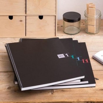 CUADERNO ESPIRAL CUADRICULA 5X5 MICROPERFORADO 1 BANDA DINA4 NOTEBOOK 1 80 HOJAS TAPA POLIPROPILENO MIQUELRIUS