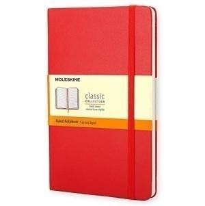 CUADERNO COSIDO MOLESKINE CLASSIC POCKET 9X14CM LINEAS CON GOMA ROJO