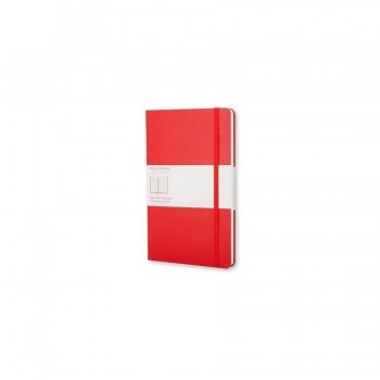 CUADERNO COSIDO MOLESKINE CLASSIC LARGE 13X21CM CUADRICULADA CON GOMA ROJO