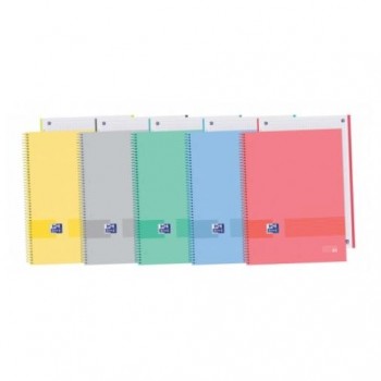 CUADERNO ESPIRAL CUADRICULA 5X5 MICROPERFORADO 1 BANDA DINA4+ 80 H0JAS EUROPEANBOOK 1 OXFORD&YOU TAPA EXTRADURA