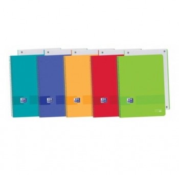 CUADERNO ESPIRAL CUADRICULA 5X5 MICROPERFORADO 1 BANDA DINA4+ 80 H0JAS EUROPEANBOOK 1 LIVE&GO TAPA PLASTICO