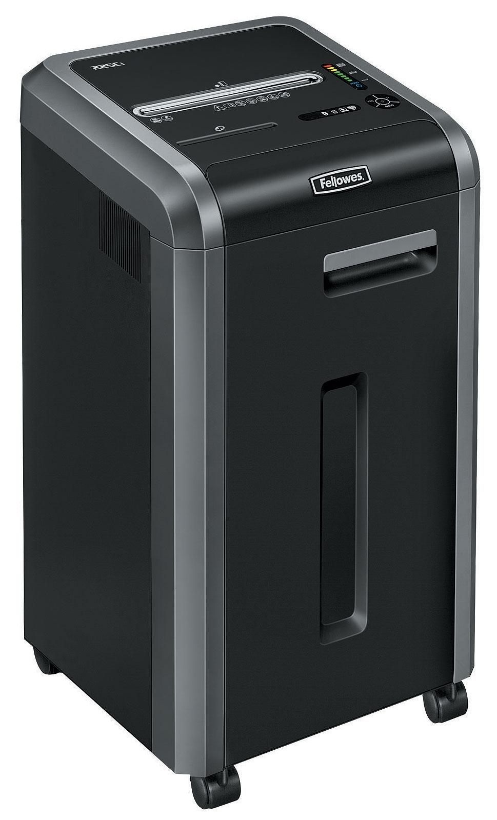 DESTRUCTORA FELLOWES 225 CI (20HOJAS PARTIC.) NIVEL DE SEGURIDAD 4- PARTICULA 4X38MM  ANCHO 240MM  DEP.60L