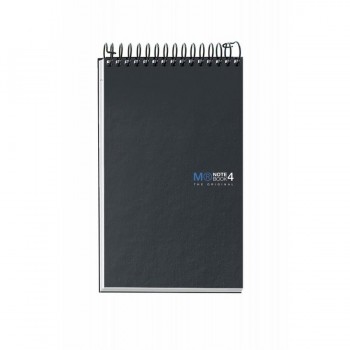 LIBRETA ESPRAL NOTEBOOK 4 DINA6 REPORTER 120 HOJA ESPIRAL SUPER GRAFITO