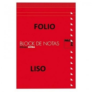 BLOCK DE NOTAS GRAPADO FOLIO 80 HOJAS LISO CON TAPA PACSA