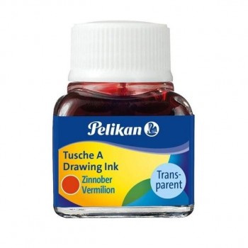 TINTA CHINA PELIKAN FRASCO 10ML BERMELLON ROJO (523-18)