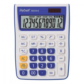 CALCULADORA 12 DIGITOS SOBREMESA REBELL SDC-912