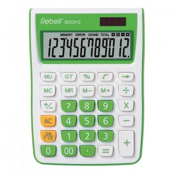 CALCULADORA 12 DIGITOS SOBREMESA REBELL SDC-912