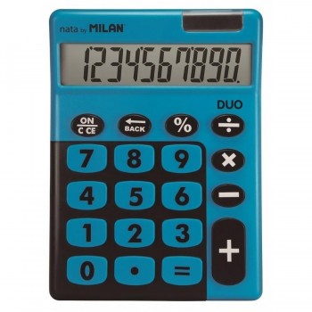 CALCULADORA 10 DIGITOS SOBREMESA MILAN TOUCH DUO AZUL