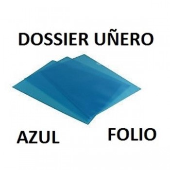 DOSSIER CAJA 100UDS FOLIO POLIPROPILENO CON UÑERO AZUL ESSELTE 46021