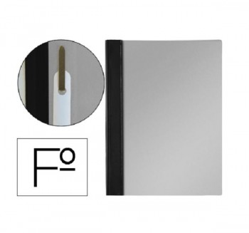 DOSSIER FASTENER FOLIO PVC NEGRO ESSELTE 13209  ( 50 )