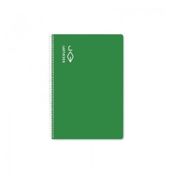 CUADERNO ESPIRAL ESCOLOFI tapa DURA 4º 50h LISO 70g  VERDE