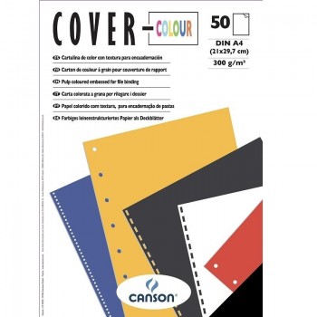 TAPA DE ENCUADERNAR CANSON COVER COLOR DINA4 CARTON NEGRO