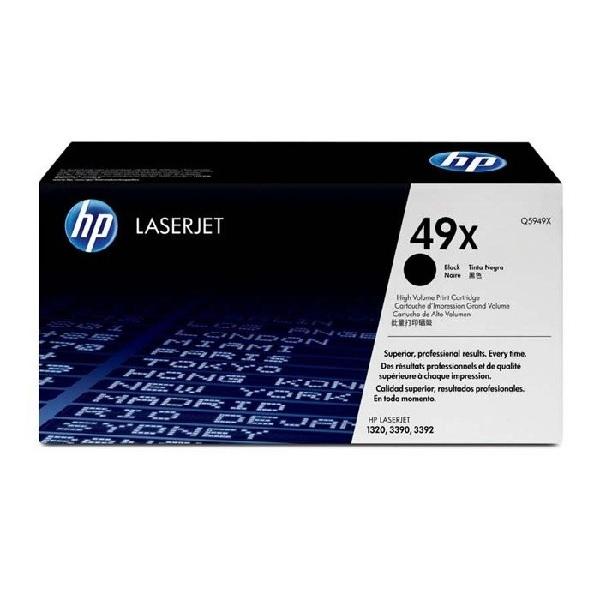 TONER ORIGINAL HP Q5949X Nº49X LASERJET 1320/3390/3392 NEGRO ALTA CAPACIDAD 6.000 PAGINAS