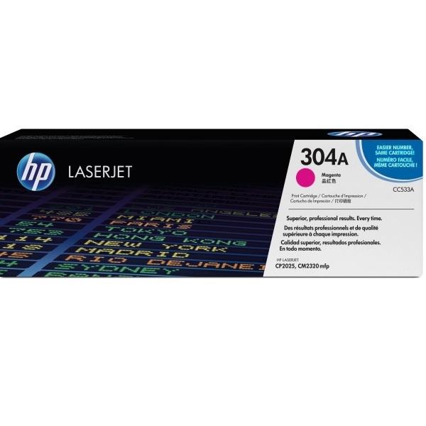 TONER ORIGINAL HP CC533A Nº304A LASERJET CP2025/CM2320 MAGENTA 2.800 PAGINAS