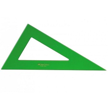 CARTABON NO GRADUADO 16CM VERDE PLASTICO FABER CASTEL