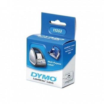 ETIQUETAS DYMO LABEL WRITER 11353 NEGRA SOBRE BLANCO,13X25MM