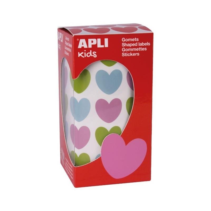 GOMETS EN ROLLO CORAZON MULTICOLOR 20X18MM APLI (16796)