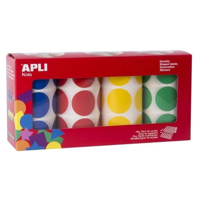 GOMETS EN ROLLO REDONDOS RADIO 33CM PAQUETE DE 4 ROLLOS APLI (14769)
