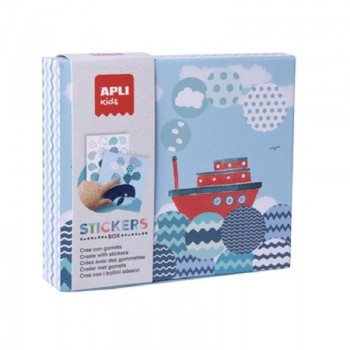 JUEGO STICKERS BARCO APLI